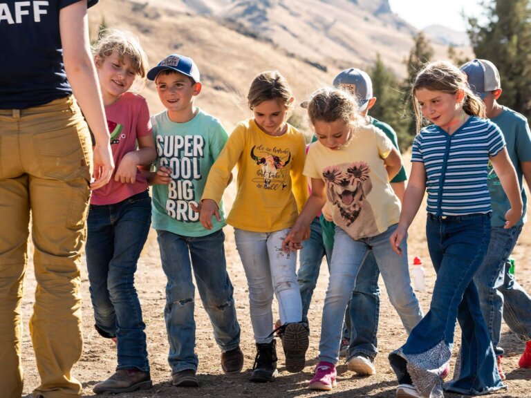 Campers play at Outdoor School