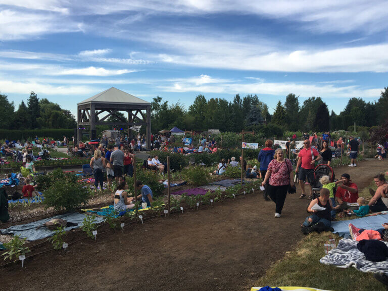 Fourth of July fireworks at Oregon Garden